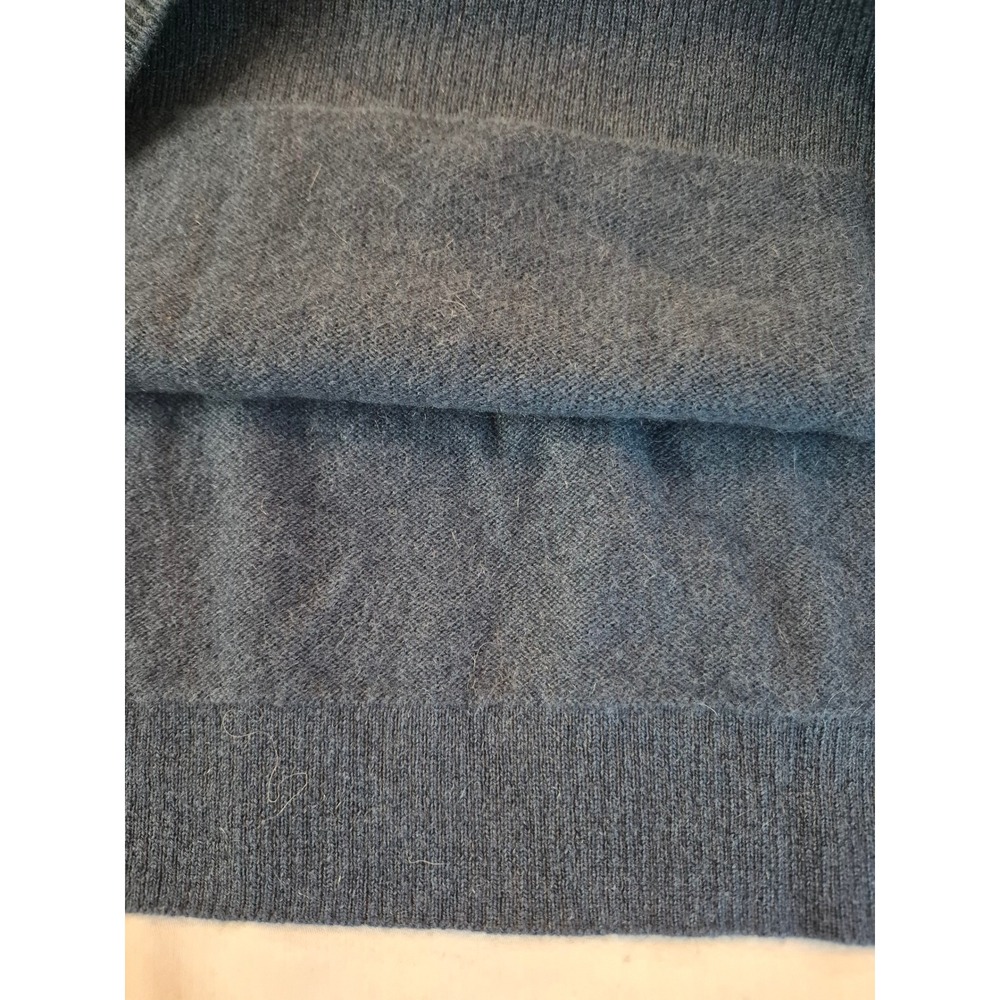 Talbots 100% Pure Cashmere Sweater XLP Teal Blue Crew Neck 3/4 Sleeve Knit - Picture 7 of 9